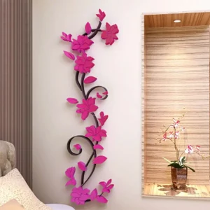 3D Wall Stickers DIY Removable Art Vinyl Vase Flower