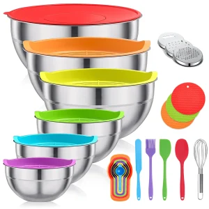 29-Piece Stainless Steel Mixing Bowl Set -