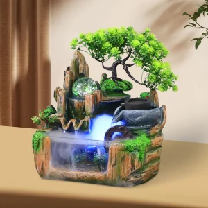 Small Rockery Water Fountain with LED Light
