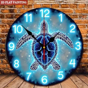 Glowing Sea Turtle Wall Clock.